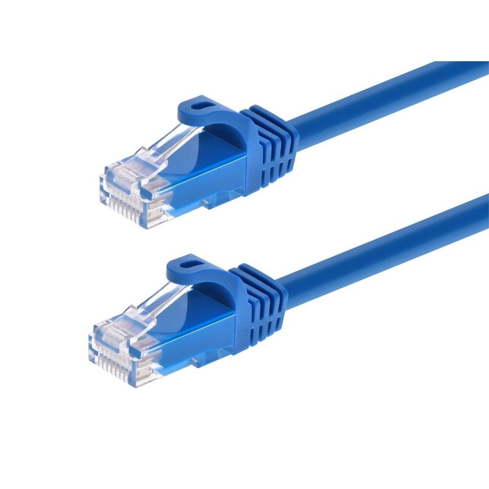 Monoprice Cat6 Ethernet Patch Cable 2 Ft Blue Snagless RJ45 24AWG UTP 550MHz